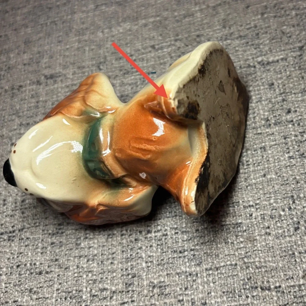 VTG MCM Shawnee Pottery Sad Puppy Dog Planter Ceramic kitschy Decor‎ 1950/60s